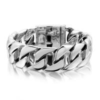 Titanium Staal Armband, voor de mens, zilver, 32mm, Lengte Ca 21 cm, Verkocht door PC