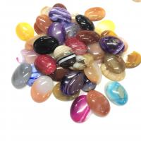 Gemstone Cabochons, Natursten, Oval, poleret, du kan DIY & forskellige materialer til valg, flere farver til valg, 40x30x7mm, Solgt af PC