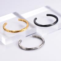 316 Stainless Steel Cuff Bangle, Runde, mode smykker & Unisex, flere farver til valg, 60x35mm, Solgt af PC