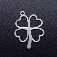 Stainless Steel Pendants 201 Stainless Steel Four Leaf Clover Vacuum Ion Plating fashion jewelry & polished & DIY & Unisex Sold By Bag