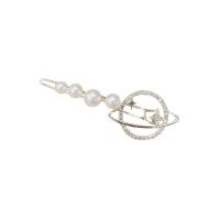 Hår Clip, Zinc Alloy, guldfarve belagt, forskellige stilarter for valg & for kvinde & med rhinestone & hule, 23x70mm, Solgt af PC