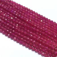 Natursten Bead, du kan DIY & facetteret, rød, Solgt Per Ca. 39 cm Strand