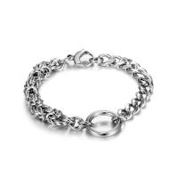 Titan stål armband, titan Karbinlås, polerad, Unisex, silver, 8.80x7.90mm, Säljs av PC