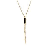 Collier d'acier titane, Placage, pour femme, doré, 12.60x5mm, Longueur Environ 60 cm, Vendu par PC