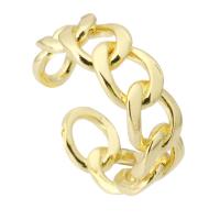 Messing Manchet Finger Ring, gold plated, mode sieraden & voor vrouw, gouden, 7mm, Maat:8, 10pC's/Lot, Verkocht door Lot