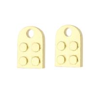 Colgantes de la joyería de cobre amarillo, metal, chapado en color dorado, para mujer, dorado, 9x13.50x2.50mm, agujero:aproximado 2.5mm, 10PCs/Grupo, Vendido por Grupo