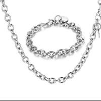 Titanium Steel Necklace Unisex original color 8mm Sold By PC