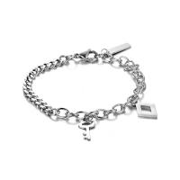 Titanium armbanden, Titanium Staal, verschillende lengte voor keuze & uniseks, oorspronkelijke kleur, Verkocht door PC