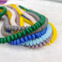 Fashion Glazen kralen, Abacus, DIY, meer kleuren voor de keuze, 6x3mm, Ca 80pC's/Strand, Per verkocht Ca 15 inch Strand