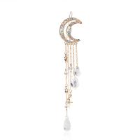 Hår Clip, Zinc Alloy, Moon, forgyldt, for kvinde & hule, flere farver til valg, 120mm, Solgt af PC