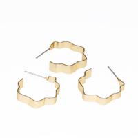 Zinklegering oorknoppen, Zinc Alloy, zinklegering oorbel bericht, plated, voor vrouw, gouden, 20mm, Verkocht door pair