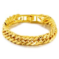 Messing Armbanden, plated, stralingsbescherming & voor de mens, gouden, 12mm, Lengte 20 cm, Verkocht door PC