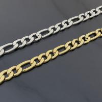 Ruostumaton teräs Curb Chain, 304 Stainless Steel, Paha silmä, muoti korut & kiillotettu & tee-se-itse & Unisex, enemmän värejä valinta, 5m/laukku, Myymät laukku