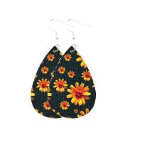 PU Leather Drop Earring fashion jewelry & for woman Sold By Pair