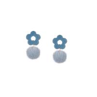 Flocking Fabric Drop Earring, mode smykker & for kvinde, flere farver til valg, nikkel, bly & cadmium fri, 26x17mm, Solgt af par