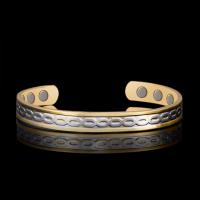 metal Brazalete, con Imán, chapado, para mujer, dorado, 170x8mm, Vendido por UD