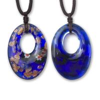 Inner Flower Lampwork Hangers, meer kleuren voor de keuze, 47x39mm, Verkocht door PC