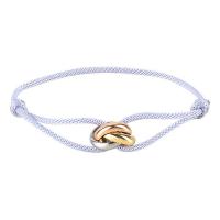 Terylen Schnur Armband, mit 304 Edelstahl, für Frau, gemischte Farben, Länge 20 cm, verkauft von PC