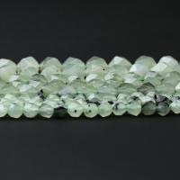 Prehnite Χάντρα, Ακανόνιστη, γυαλισμένο, Star Cut Faceted & DIY & διαφορετικό μέγεθος για την επιλογή, Sold Per Περίπου 15 inch Strand