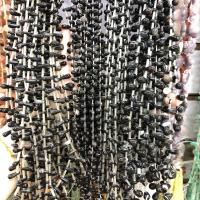 Természetes fekete achát gyöngyök, Könnycsepp, DIY & különböző méretű a választás, fekete, Naponta eladott Kb 14.96 inch Strand