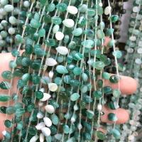 Prirodni Zeleni ahat perle, Green Agate, Suza, možete DIY & različite veličine za izbor, zelen, Prodano Per Približno 14.96 inčni Strand