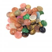 Gemstone Cabochons, Natursten, Dome, du kan DIY & forskellige materialer til valg, flere farver til valg, 18mm, Solgt af PC