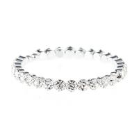 Rhinestone Cuff Bangle, med Messing, Donut, forgyldt, for kvinde, flere farver til valg, 6mm, Indvendig diameter:Ca. 55mm, Solgt af PC