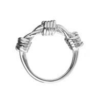 Titanium Steel Finger Ring silver color plated Unisex silver color 5.60mm Sold By PC