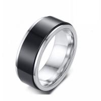 Titanium Steel Finger Ring plated & for man 8mm Sold By PC