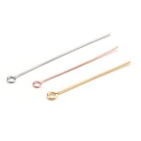 RVS Eyepins, 304 roestvrij staal, Stick, Galvanische beplating, mode sieraden & DIY & uniseks & machine polijsten & verschillende grootte voor keus, meer kleuren voor de keuze, Verkocht door PC