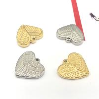 Stainless Steel Heart Pendants 304 Stainless Steel Vacuum Ion Plating fashion jewelry & DIY & Unisex Sold By Bag