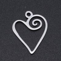 Stainless Steel Heart Pendants 201 Stainless Steel Vacuum Ion Plating fashion jewelry & polished & DIY & Unisex Sold By Bag