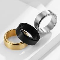 Titanium Steel Finger Ring polished fashion jewelry & for man 8mm Sold By PC