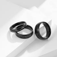 Anillos para Parejas, Acero de tungsteno, Joyería & unisexo & diverso tamaño para la opción, Negro, 4mm,6mm,8mm, Vendido por UD