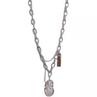 Collana in acciaio inossidabile, with 1.96inch extender chain, Faccia, gioielli di moda & unisex, assenza di nichel,piombo&cadmio, Lunghezza Appross. 15.3 pollice, Appross. 16.5 pollice, Venduto da PC