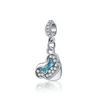 European stile Zinc Alloy pendenti, lega in zinco, placcato, con strass, nessuno, 4-45mm, Venduto da PC