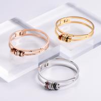 Stainless Steel Bangle 316 Stainless Steel Round Vacuum Ion Plating fashion jewelry & polished & Unisex Sold By PC