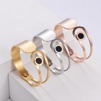 Stainless Steel Bangle 316 Stainless Steel Round Vacuum Ion Plating fashion jewelry & polished & Unisex Sold By PC