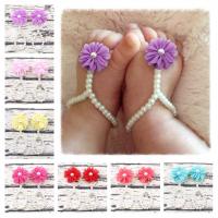 Perlas plásticas Pulsera para el tobillo del dedo del pie, con paño, 2 piezas & para  los niños, más colores para la opción, longitud aproximado 13 cm, Vendido por Par