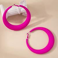 Zinc Alloy Hoop Earring, ovntørrende lak, mode smykker & for kvinde, nikkel, bly & cadmium fri, 70x70mm, Solgt af par