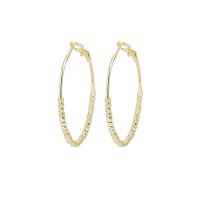 Zinc Alloy Hoop Earring, zinklegering hoop øreringe, forgyldt, for kvinde, flere farver til valg, 40mm, Solgt af par