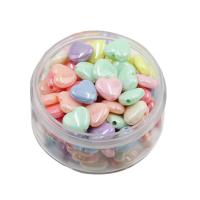 Jelly Style Acrylic Beads Heart injection moulding DIY mixed colors 5-15mm Sold By Bag