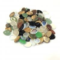 Gemstone Cabochons, Natursten, Teardrop, du kan DIY & forskellige materialer til valg, flere farver til valg, 12x16mm, Solgt af PC