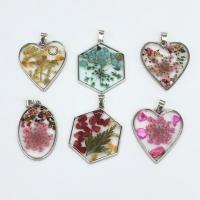 Gemstone Pendants Jewelry Resin with Gemstone & Brass Unisex Sold By PC