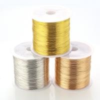 Wire Brass, Ορείχαλκος, με πλαστικό καρούλι, επιχρυσωμένο, DIY & διαφορετικό μέγεθος για την επιλογή, περισσότερα χρώματα για την επιλογή, νικέλιο, μόλυβδο και κάδμιο ελεύθεροι, Sold Με spool