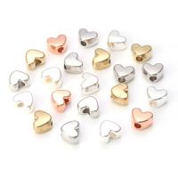 Perles en plastique revêtue de cuivre, plastique revêtu de cuivre, coeur, Placage, DIY, plus de couleurs à choisir, 12x7mm, Environ 50PC/sac, Vendu par sac