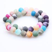 Laugh Rift Agate Kraal, Ronde, gepolijst, DIY & verschillende grootte voor keus & frosted, multi-gekleurde, Per verkocht Ca 14.96 inch Strand