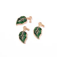 Zinc Alloy Enamel Pendants Leaf mixed colors Sold By PC