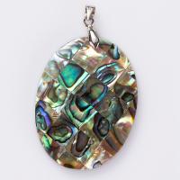 Natuurlijke Abalone Shell Hangers, Abalone Schelp, met Zinc Alloy, gemengde kleuren, 10-50mm, Verkocht door PC