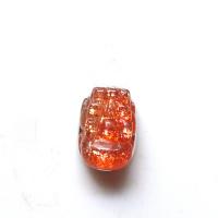 Fraise dorée Pendentif, avec alliage de zinc, rouge, 7-8mm, Vendu par PC